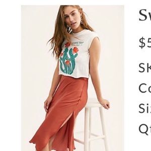 Free People Skirt - copper color